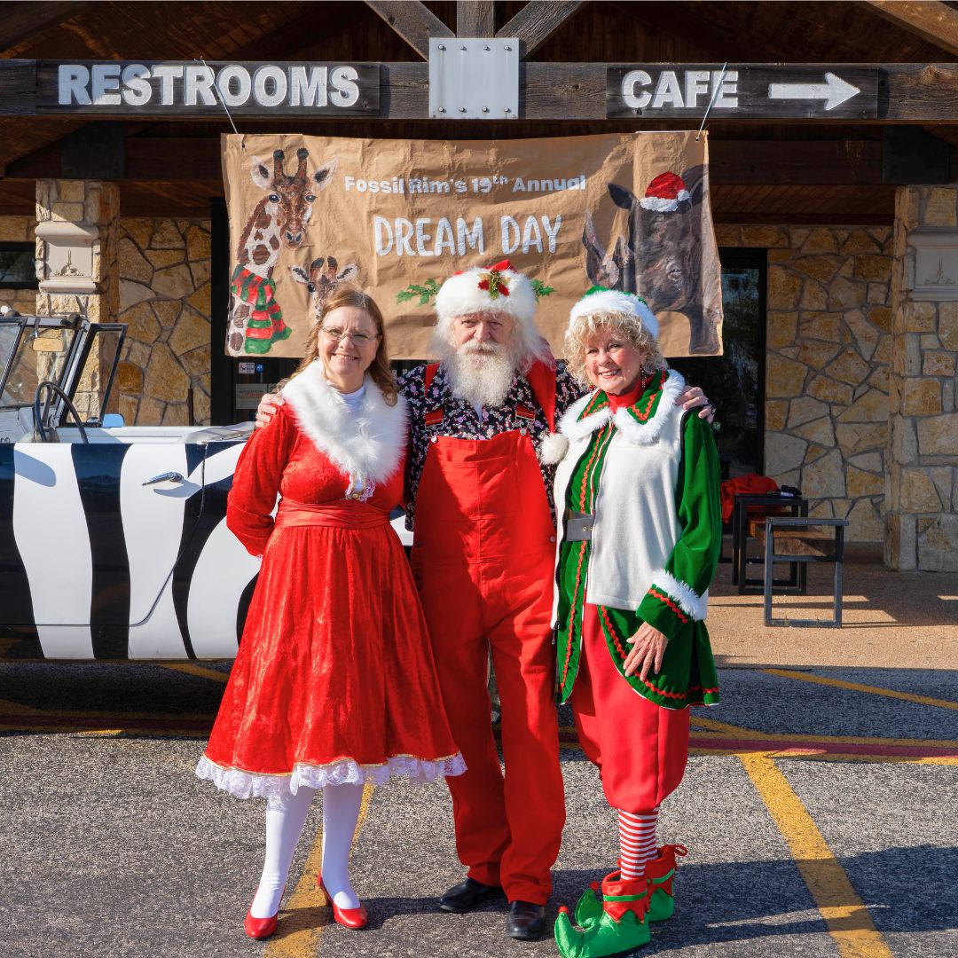 Santa Crew The Santa Crew, a cherished and committed trio of Fossil Rim volunteers.